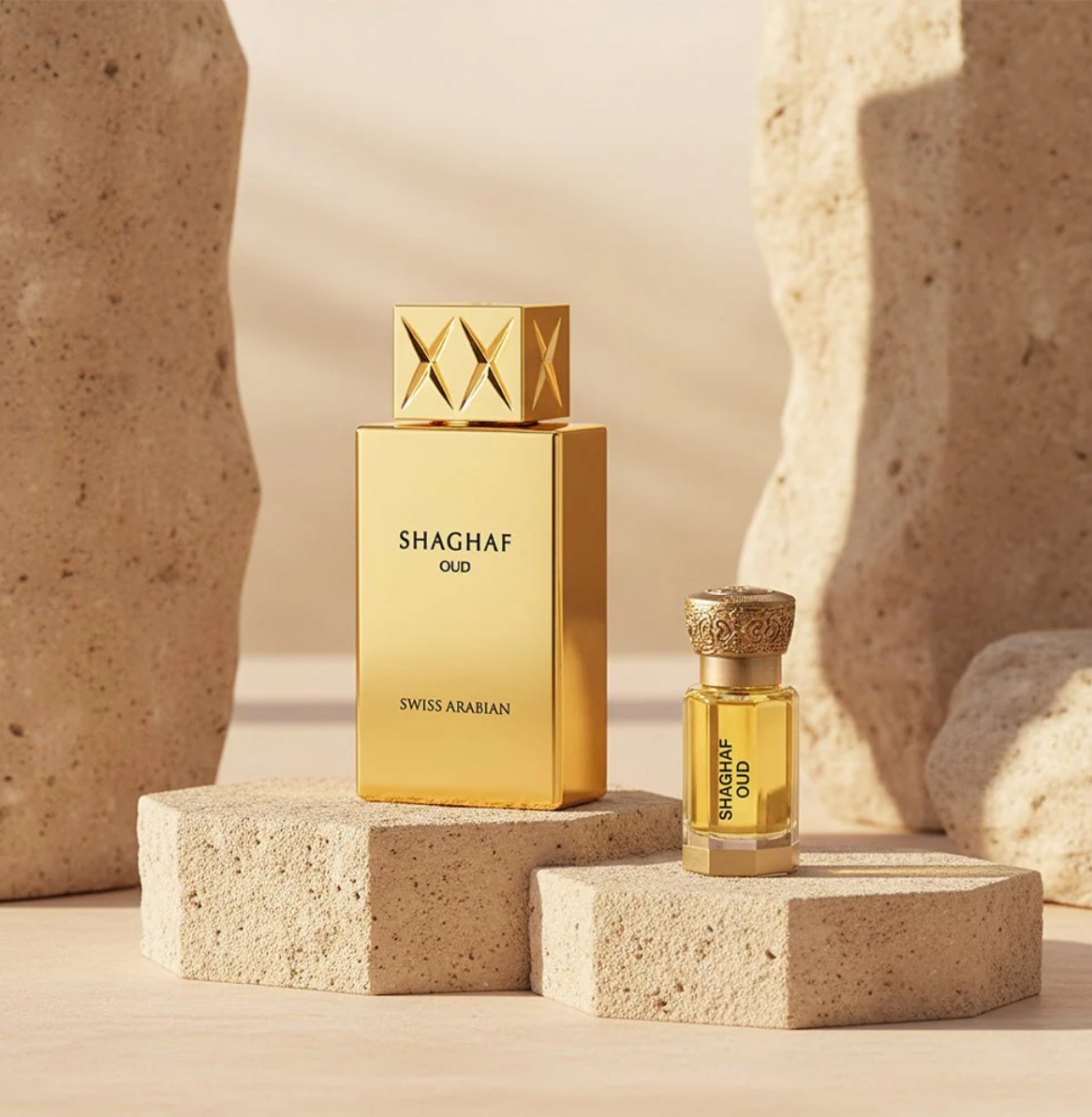 Shaghaf Oud Bundle By Swiss Arabian - 75ml Eau De Parfum + 12ml Concentrated Perfume Oil