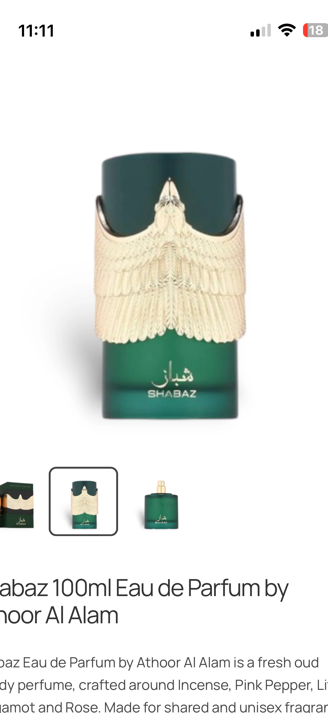 Shabhaz by athoor al alam - 100ml ( french avenue )