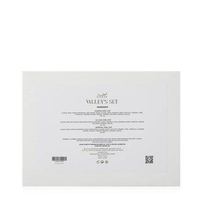 Valleys Set By Gissah - 3 x 50ml Eau De Parfums